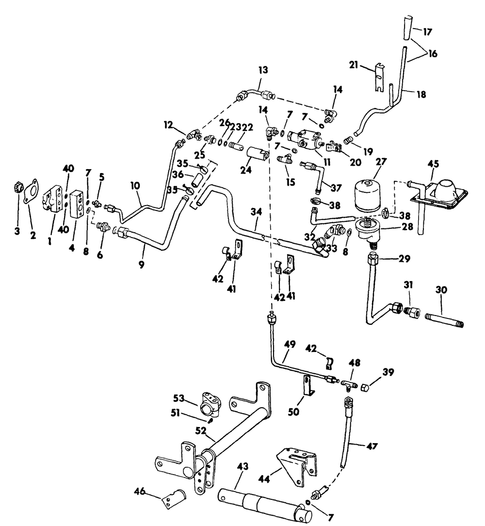 Hydraulic Lift - Cub 154 Lo-Boy Tractors (S/N 18709-22331) Diagram and Parts List for CUB154  Cub Cadet Lawn Tractor